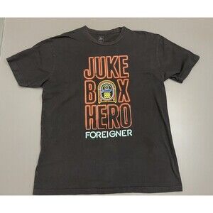 Foreigner Band The Juke Box Hero Men's T Shirt Size XL Glow In Dark